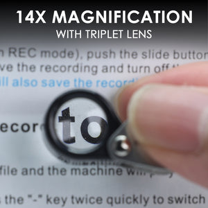 TK403PLUS Jeweler Loupe 14x Magnification Mini Foldable Optical Glass Lens Magnifier Triplet Loop for Jewelry, Stamp and Coin Collector, Watch and Circuit Board Repair-Tekcoplus Ltd.