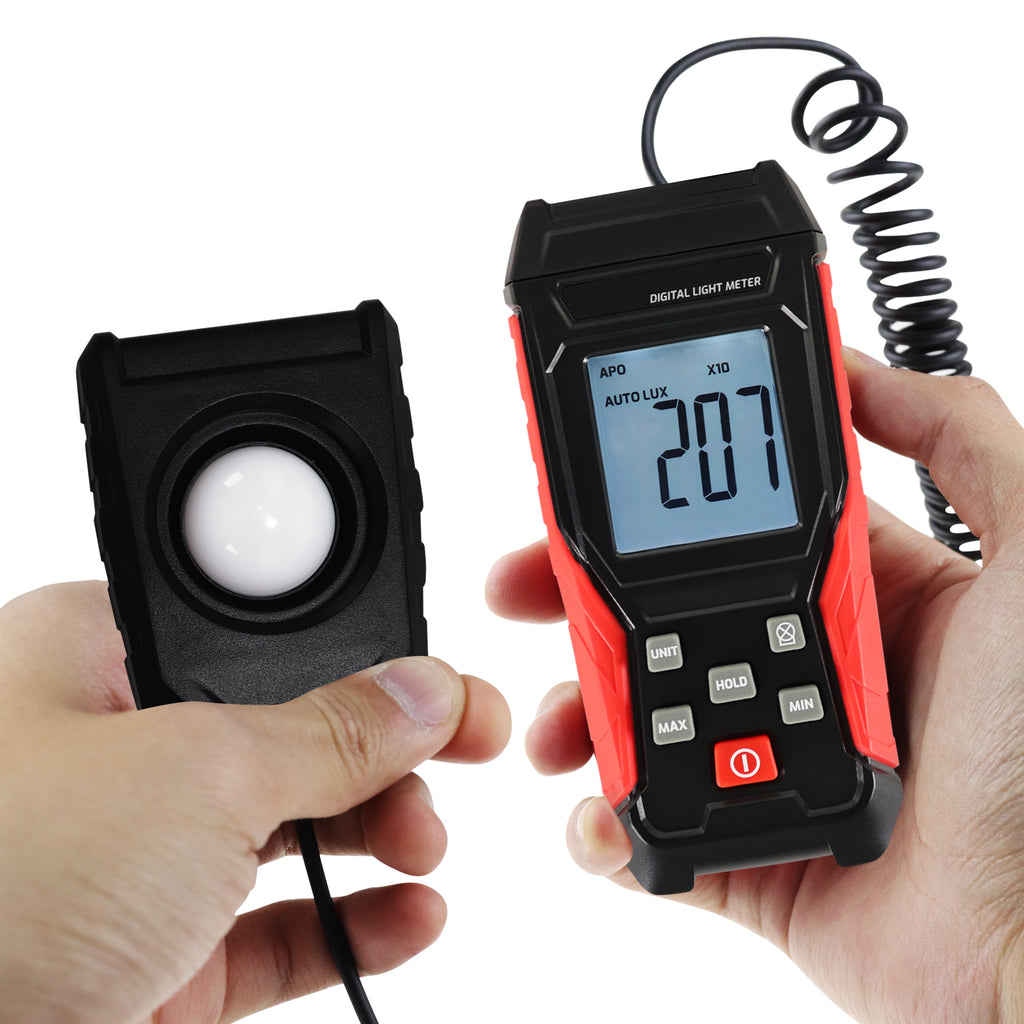 TK331PLUS Handheld Digital Lux Light Meter LUX Footcandle FC Photometer 200000LUX & 20000FC Measurement Range Luminometer for Theater, Photoshoot Set-up