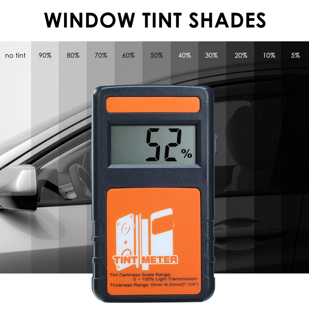 TK214PLUS Portable Window Tint Meter 100% Visual Light Transmission (VLT) Continuous Measurement up to 4000 Handheld Device for Car Window Vehicle Curtains