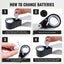 GSTK-119 Jeweler Loupe 20X Magnification with LED & UV light 21mm Lens Gemological Testing