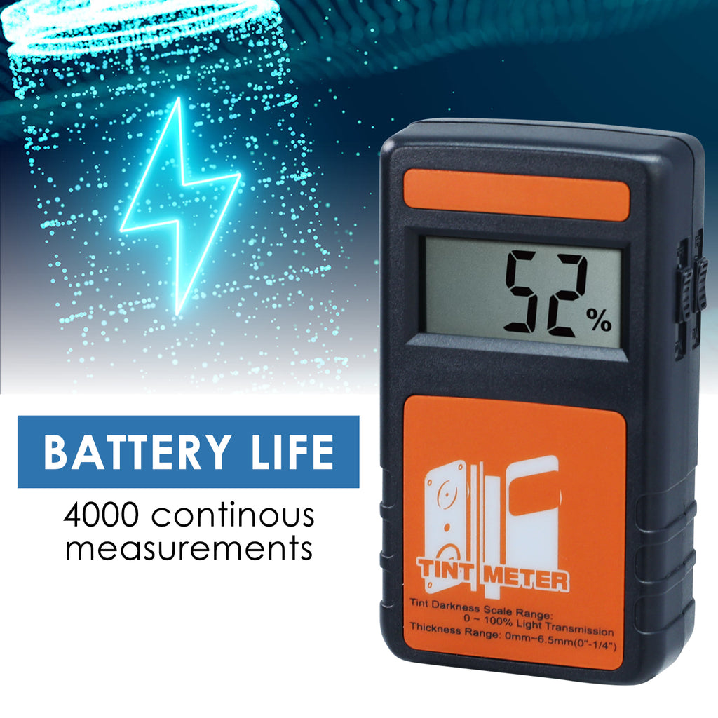 Window Meter TK214PLUS Portable Window Tint Meter 100% Visual Light Transmission (V ...