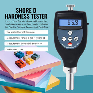 HTTK-791D Digital Durometer Hardness Meter Shore D Tester Plastic Polymers Rubbers-Tekcoplus Ltd.