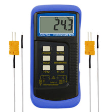 THTK-830 K-Type Thermometer with Thermocouple Sensor 1300°C / 2372°F Measure Selectable °C °F & K