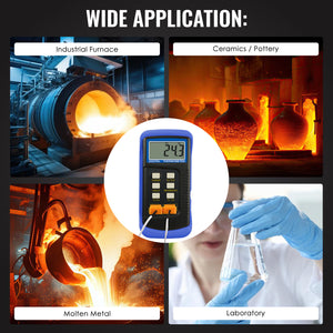 THTK-830 K-Type Thermometer with Thermocouple Sensor 1300°C / 2372°F Measure Selectable °C °F & K-Tekcoplus Ltd.