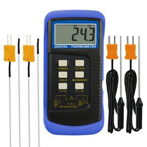 THTK-830_2P K-Type Thermometer 4 Thermocouples 2 Channels -50~1300°C (-58~2372°F)-Tekcoplus Ltd.