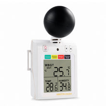 TK296PLUS Heat Stress Meter with Dangerous Level Indicator Audible Alarm Wearable WBGT (Wet Bulb Globe Temperature)+ HI (Heat Index) Checker