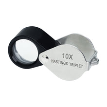 TK394PLUS High-quality Hasting Loupe 10x Magnification Jewelry Loupe Mini Stainless Steel Triplet Optical Glass for Stamp & Coin Collector, Watch & Circuit Board Repair