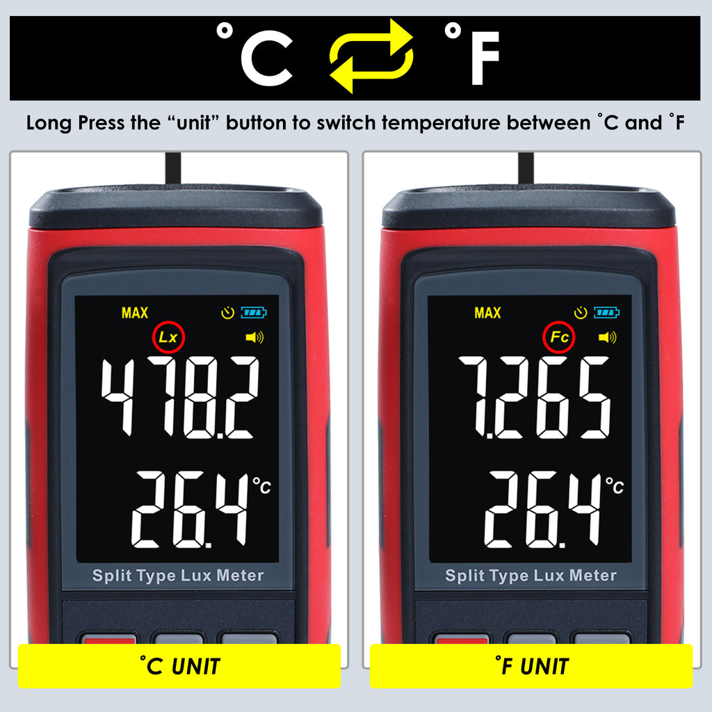 TK426PLUS Handheld Lux Meter with Split Type Silicon TK426PLUS Handheld Lux Meter with Split Type Silicon