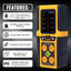 TK434PLUS Gas Monitor Ex, O2, CO, H2S Gas Leak Detector Natural Methane Gas Sniffer with Audio, Visual and Vibration Alarm