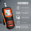TK456PLUS Portable Tesla Meter Magnetic Field Gaussmeter HD Display with High-Accuracy Hall Sensor, Rechargeable with Built-in Storage of 50 Groups of Data