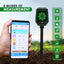 TK457PLUS 8-in-1 Multi-Parameter Bluetooth Soil Tester (pH, EC, SALT, Fertility, Soil Moisture, Air Humidity, Temperature, and Light Intensity) for Gardeners, Farmers, Horticulturists etc.