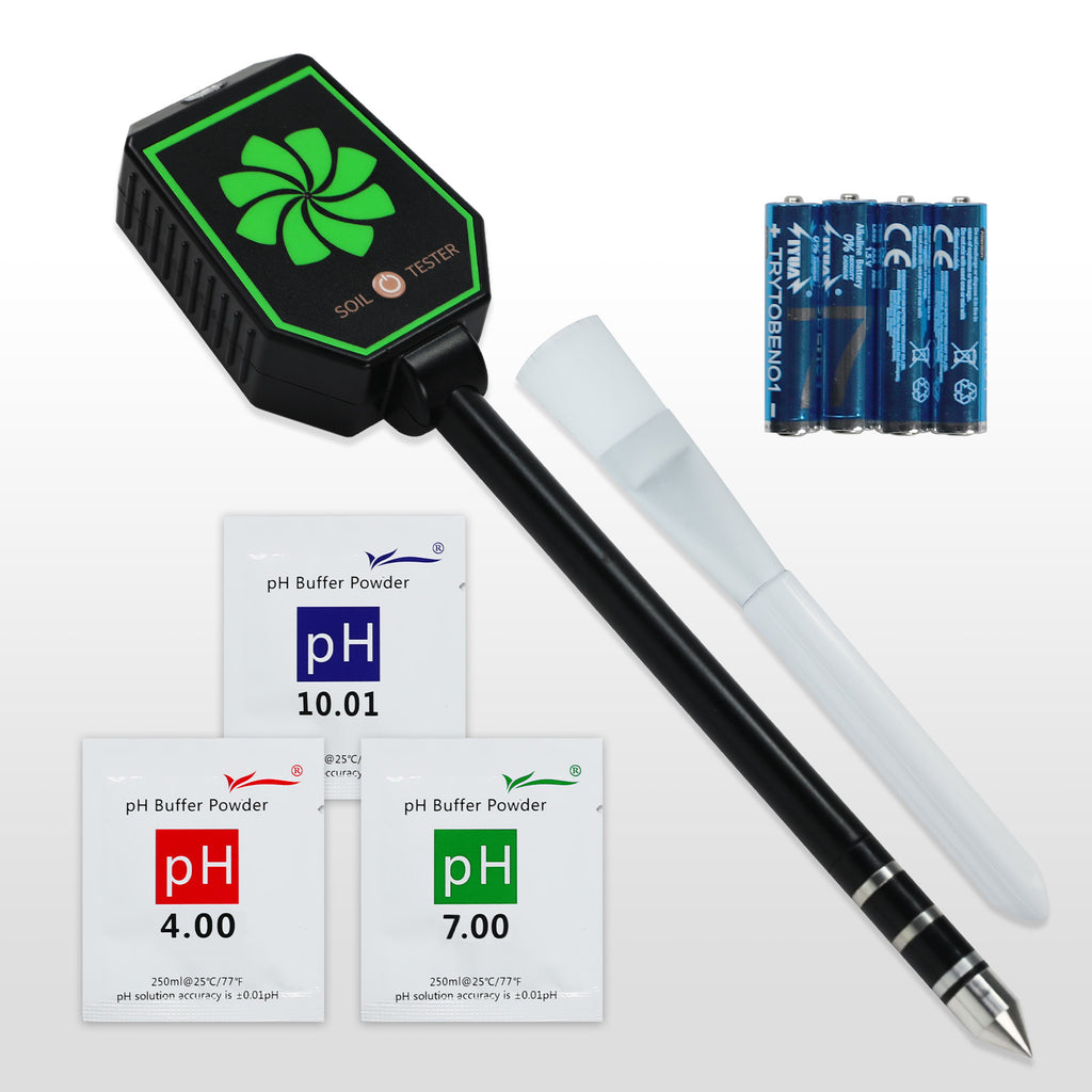 soil moisture meter bluetooth TK457PLUS 8-in-1 Multi-Parameter Bluetooth Soil Tester (pH, EC, SALT, Fertility, Soil Moisture, Air Humidity, Temperature, and Light Intensity) for