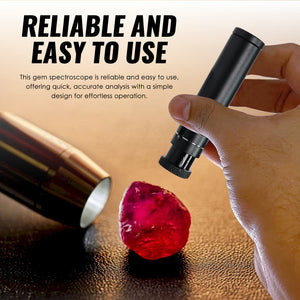 TK461PLUS Mini Gemstone Spectroscope Adjustable Focus Durable Aluminum Material 10mm Lens Diameter Pocket-sized Gem Jeweler Tool