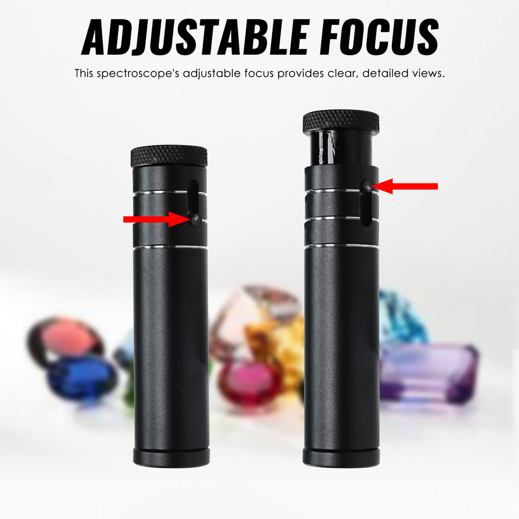TK461PLUS Mini Gemstone Spectroscope Adjustable Focus Durable Aluminum ...