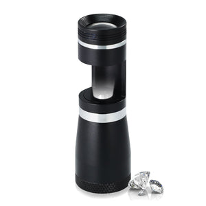 TK463PLUS Handheld Polariscope Magnifier 10X Magnification Darkfield Loupe Durable Aluminum Body Triplet Lens with built-in LED Light