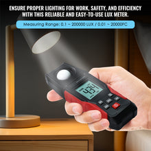 TK484PLUS Digital Portable LUX Meter 0.1~200000LUX (0.01~20000FC) Visible Light Range with Silicon Photodiode High-Precision Sensor