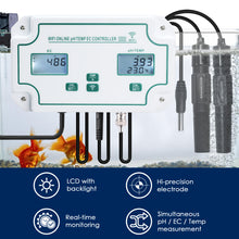TK493PLUS Continuous Online Monitoring Controller for pH / EC / Water Temperature – with APP Alarm & Real-Time Data Tester