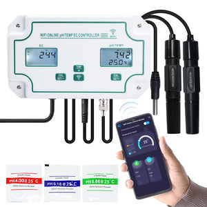 TK493PLUS Continuous Online Monitoring Controller for pH / EC / Water Temperature – with APP Alarm & Real-Time Data Tester-Tekcoplus Ltd.