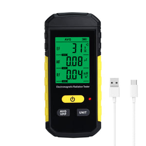 TK511PLUS 3-in-1 EMF Meter – Electromagnetic Radiation Detector for Electric, Magnetic & RF Fields – Color-Coded Alerts (Green/Orange/Red) with Data Hold, Backlight – Home, Office & Industrial Use-Tekcoplus Ltd.