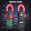 TK523PLUS Digital Clamp Meter – AC/DC Multimeter with Non-Contact Voltage, Capacitance, Resistance, Frequency, Diode & Temperature Testing for Electricians & HVAC