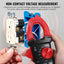 TK523PLUS Digital Clamp Meter – AC/DC Multimeter with Non-Contact Voltage, Capacitance, Resistance, Frequency, Diode & Temperature Testing for Electricians & HVAC