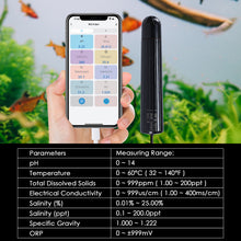 TK527PLUS Smart WiFi Water Quality Monitor – 7-in-1 pH, Temp, TDS, EC, Salinity, S.G. & ORP Probe for Aquarium, Hydroponics & Aquaculture