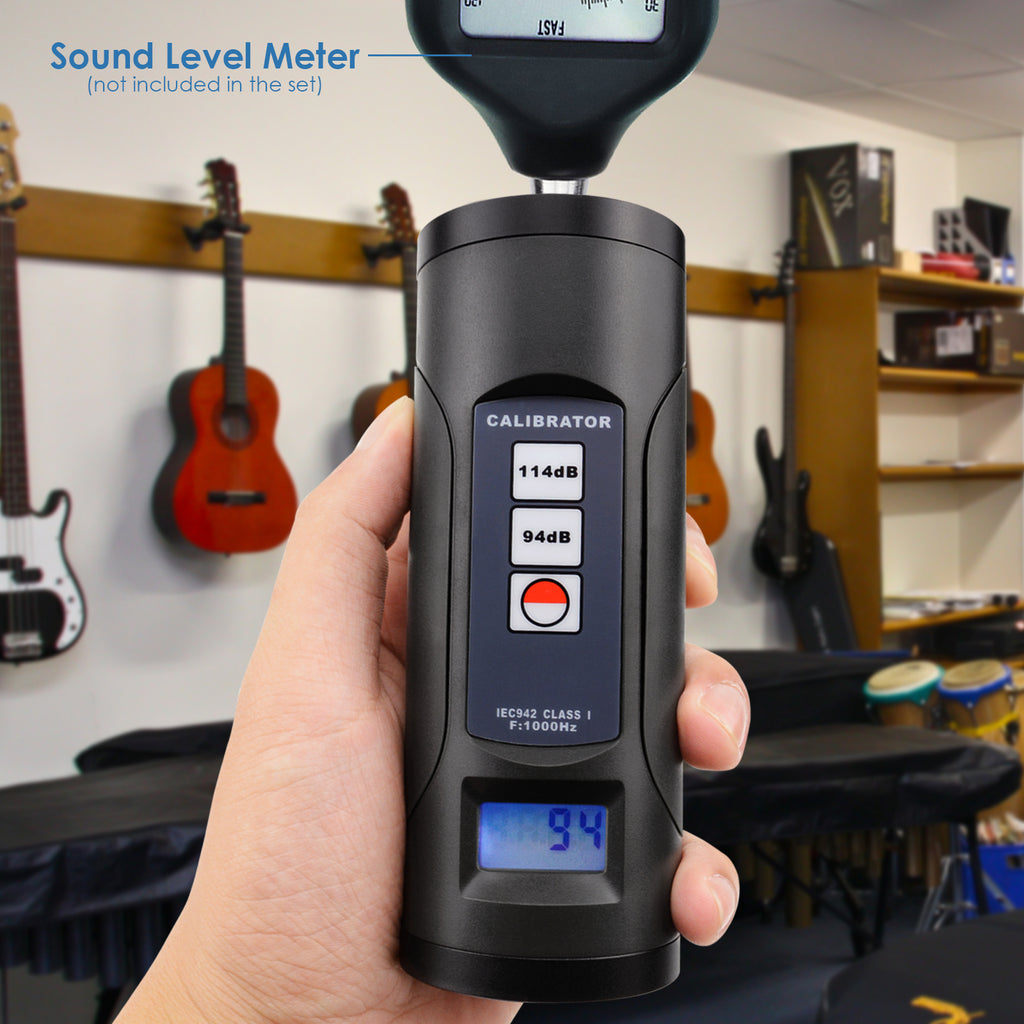 SLTK-885B Digital Sound Level Meter Calibrator 94dB & 114dB for 1/2" and 1" Microphone Calibration - Tekcoplus
