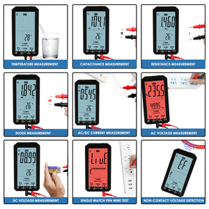 TK318PLUS Digital Multimeter 4.7-inch LCD Screen NCV Measurement Capacitance Resistance AC/DC Voltage Current Diode Automatic Range Electrical Testing Tool with Backlight-Tekcoplus Ltd.