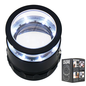 GSTK-93 Scale Loupe 10x Magnification 8 LED Light 20mm Scale Chart & 25mm Field of View Magnifier-Tekcoplus Ltd.