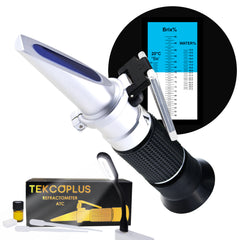 RETK-73 Honey Brix Baume Tri-scale Refractometer ATC, 58-90% Brix