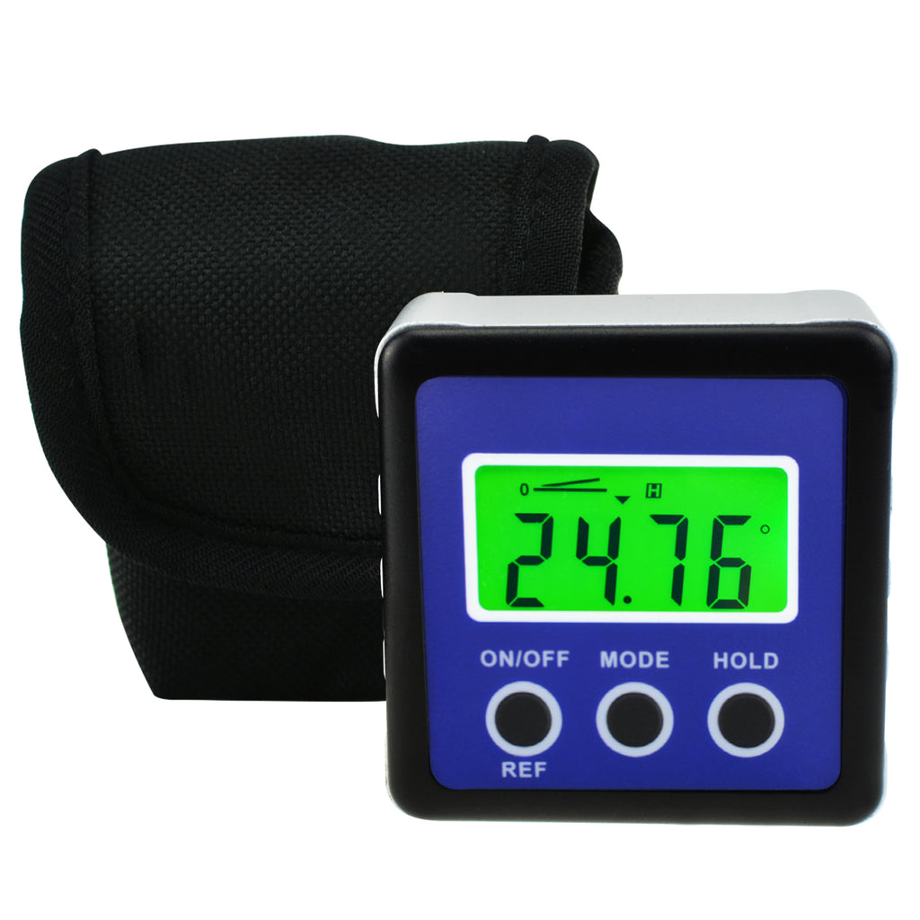 Digital Protractor Angle Gauge - Magnetic Inclinometer With Backlight For Carpentry & Construction
