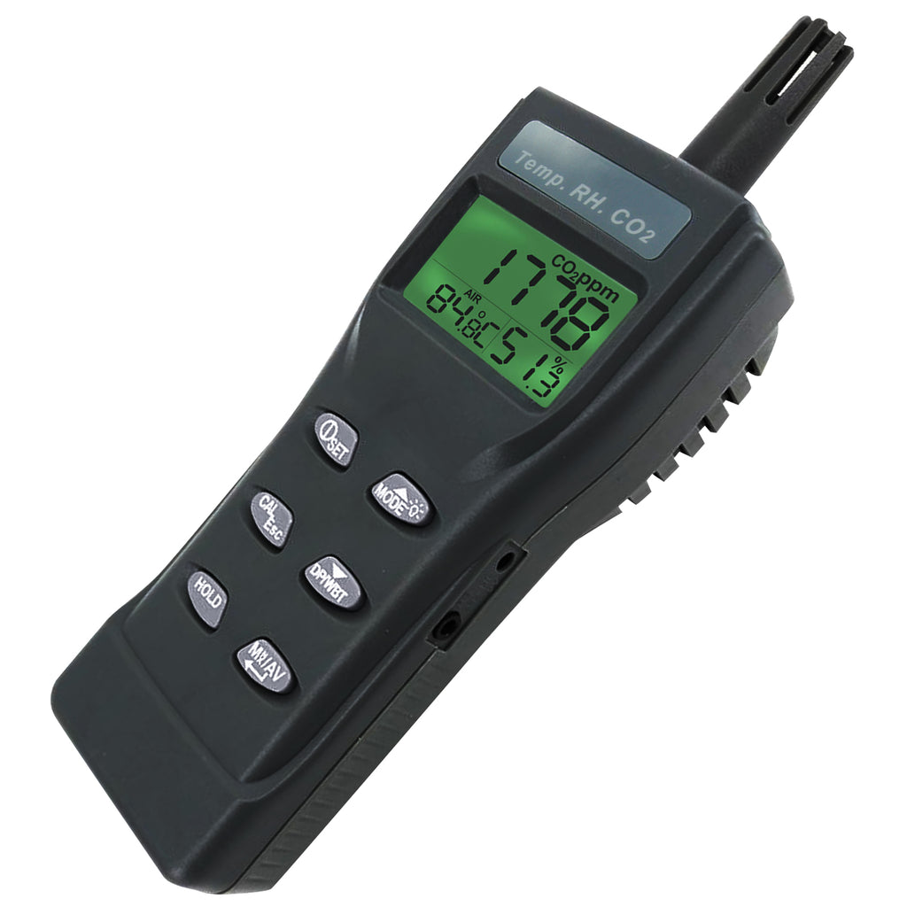 COTK-766 CO2 Temperature DP WB RH Humidity IAQ Air Quality Gauge Meter Carbon Dioxide Monitor-Tekcoplus Ltd.