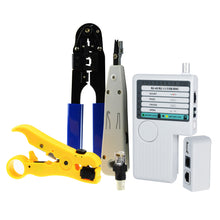 CTTK-711 Network Cable Tester Tool Kit Set - Crimping Crimper Tool Punch Down Wire Stripper Cutter-Tekcoplus Ltd.