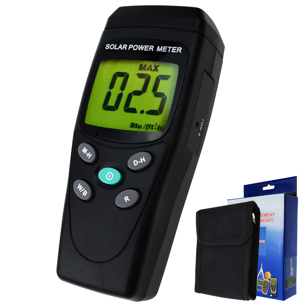T206 Digital Solar Power Meter Handheld Radiation Energy Cell Tester ...