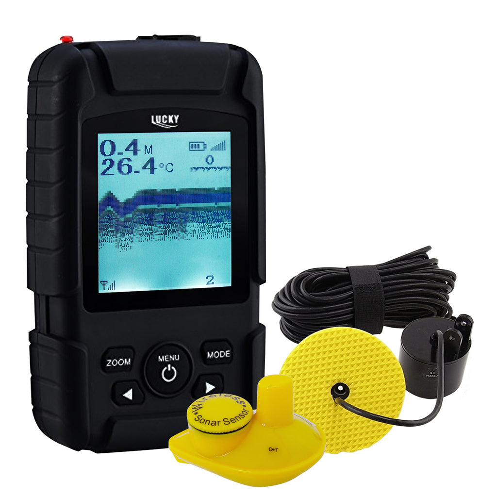 FF-718Li LUCKY Rechargeable Waterproof Fish Finder 328ft / 100m depth Wired  / Wireless Sensor