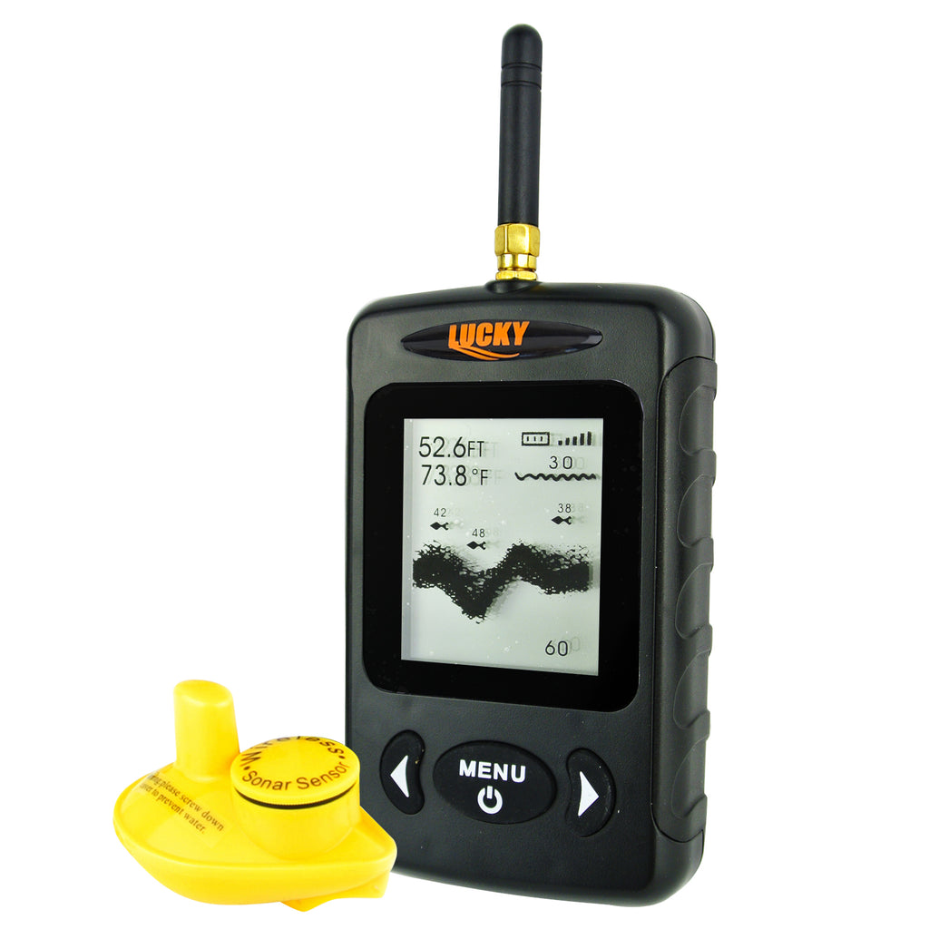 wireless fish finders FFW-718BLK Lucky Wireless Fish Finder Locator with 45m (135ft) Depth & 120m (400ft) Wireless Range