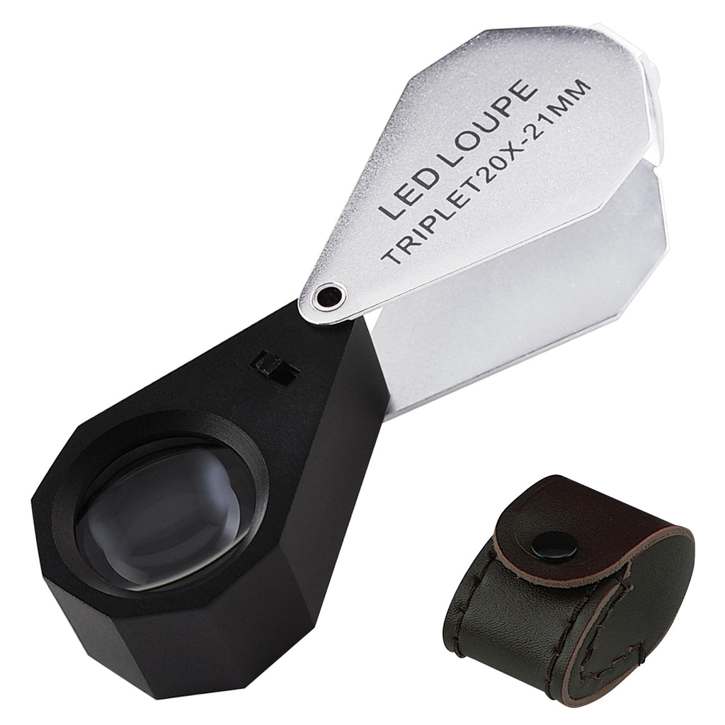 GSTK-783 20X Magnification 21mm Lens Jeweler Loupe Magnifier 6 LED light Gem  Gemstone Jewelry Tool - Tekcoplus Ltd.