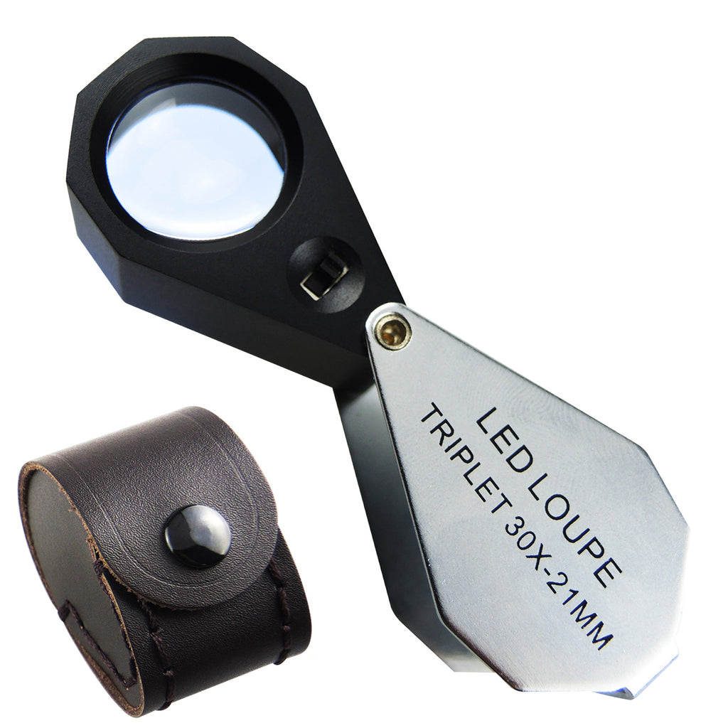 GSTK-785 30X Magnification Jeweler Loupe Magnifier w/ 6 LED light 21mm Lens  Gem Gemstone Tool Tester - Tekcoplus Ltd.