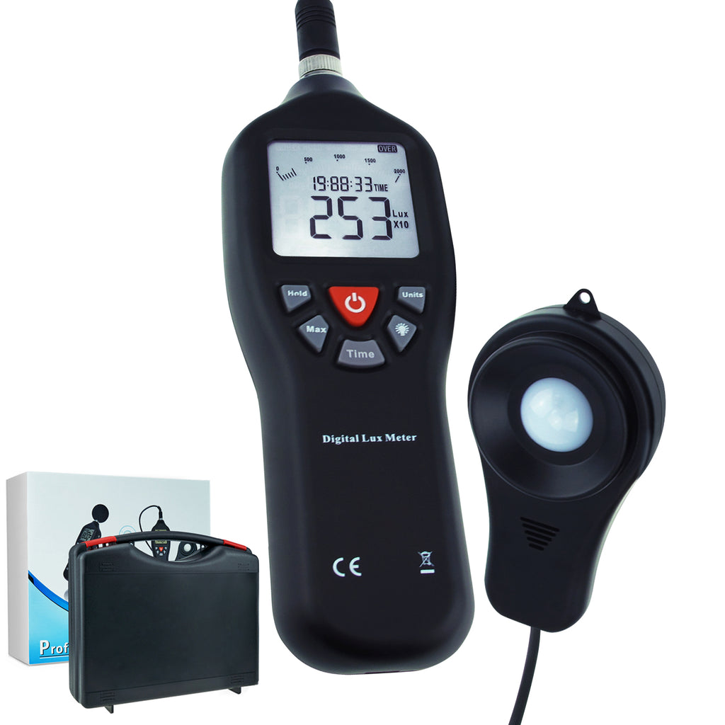 MT-30 Digitale Illuminometer met LCD Display Light Meter Luxmeter Tester Milieu Testende Illuminometer voor Industrie met Waaier 0.1-200000 Lux of 0.01-20000 Fc MT-30 Digitale Illuminometer met LCD Display Light Meter Luxmeter Tester Milieu Testende Illuminometer voor Industrie met Waaier 0.1-200000 Lux of 0.01-20000 Fc