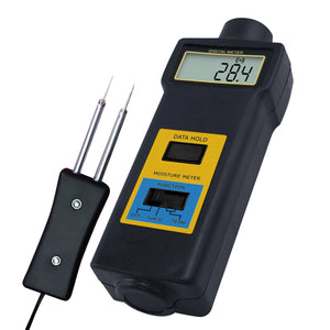 MMTK-892 2-in-1 Digital Wood Moisture Meter Thermometer Tester 0 ~ 50% Cotton Paper-Tekcoplus Ltd.