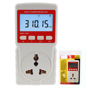 TK283PLUS Plug-in Socket Watt Energy Meter Home Volts Wattage Consumption Analyzer