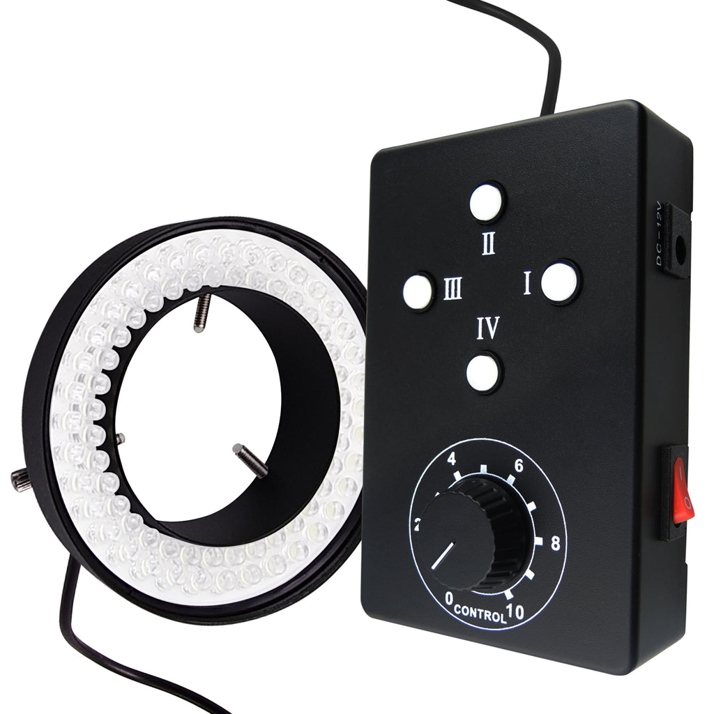 RLTK -822 Four Zone LED Ring Light 72 LED Microscope Camera Illuminator ...