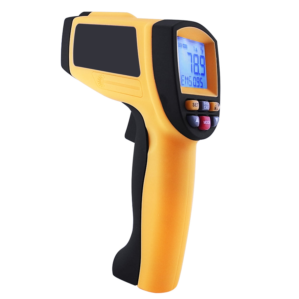 20:1 Infrared Laser Thermometer with Color Alarms