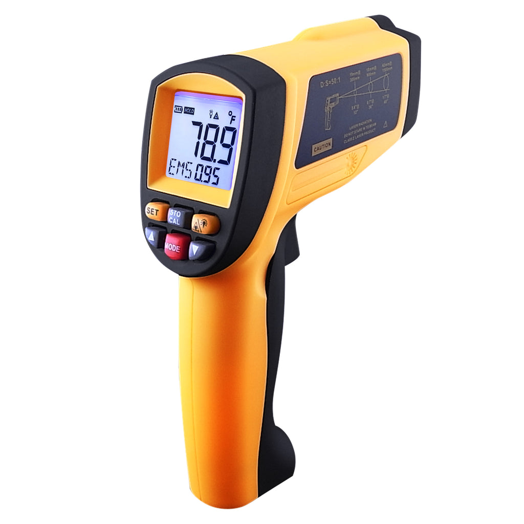 THTK-805 Digital 50:1 IR Laser Thermometer 0.1~1 EM Pyrometer 2462 °F -  Tekcoplus Ltd.