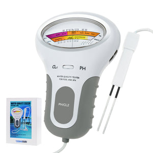 TEK-203 Portable Water Quality PH CL2 Free Chlorine Level Tester Monitor Meter for Swimming Pool Spa-Tekcoplus Ltd.