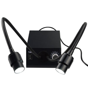 MITK-208 Dual Gooseneck Lights Microscope Illuminator Cold LED with Dimmer, 6500K-Tekcoplus Ltd.
