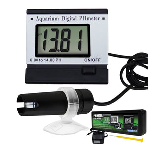 PHTK-153 Digital pH Meter + Fixed Electrode + Adaptor for Aquarium Pool Pond Hydroponics-Tekcoplus Ltd.