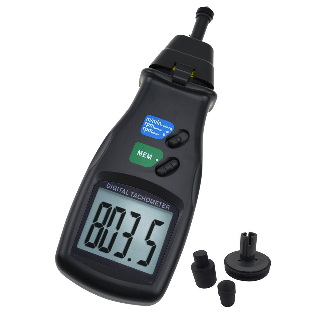 TATK-745 Digital Laser Photo Tachometer 2in1 Non-Contact & Contact RPM  Gauge Tester - Tekcoplus Ltd.