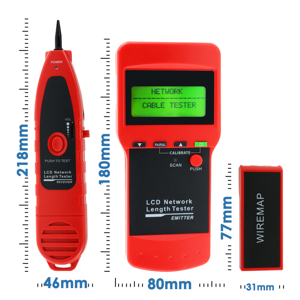 CTTK-708 Network LAN Cable Tester Wire Tracker Tracer Length 5E, 6E, Coaxial Cable Test STP/UTP-Tekcoplus Ltd.
