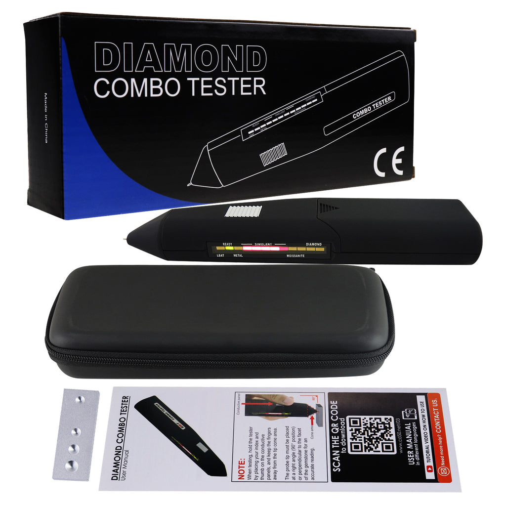 Pro Diamond Moissanite Tester 2pt Jewel Stone Factory Calibrated